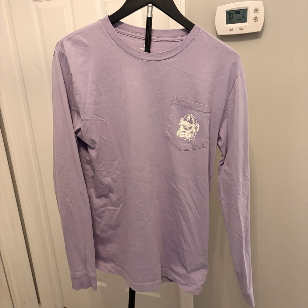 Knights Apparel Georgia Bulldogs Gameday Pocket Tee Lavender Purple M Dawgs‎ EUC